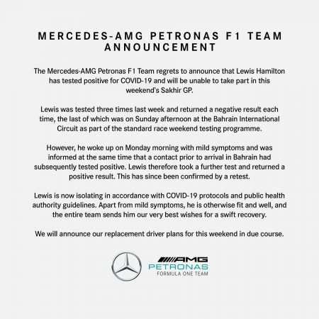 Mercedes-AMG Petronas has just made the announcement. What is happening with Lewis Hamilton?