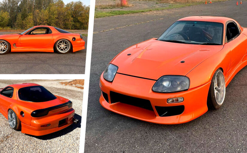Real-Life Toyota Supra Face-Swapped Mazda RX-7 Looks Like A Glitch In The Universe